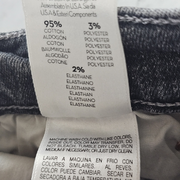 MOTHER Mid Rise Dazzler‎ Ankle Straight Leg Black Distressed Jeans 27 Preowned - Picture 11 of 11